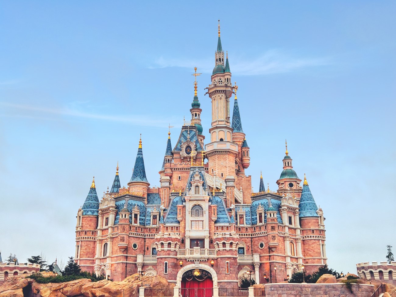 A photo of a fantastical castle in Disneyland intended to prompt memories of your family vacations.
